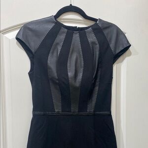 Escada Black Sheath Midi Dress with Cap Sleeves